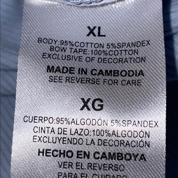 French Connection XL Light Blue Tie Shoulder Tank Top - Picture 4 of 4